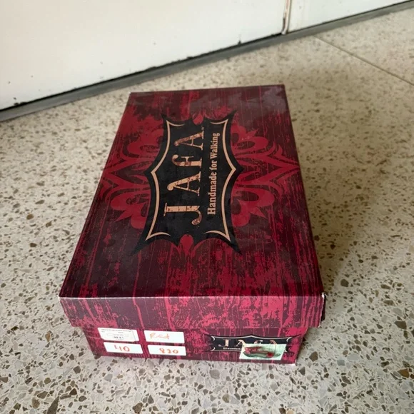 The Jafa 3-Strap Ankle Wedge Sandal in Red. Leather uppers - Picture 12 of 12